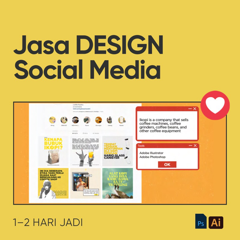 JASA DESIGN SOSIAL MEDIA PAKET SEBULAN / DESAIN SOSIAL MEDIA PACKAGE FEED DAN STORY