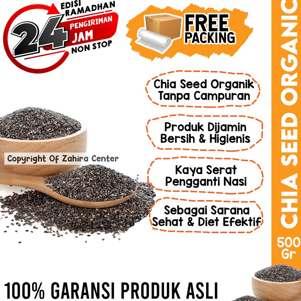 

Official Shop Organic Black Chia Seed 5Gr Premium Rasa Nikmat Dijamin Bersih Higienis Untuk Diet Ketogenic Keto