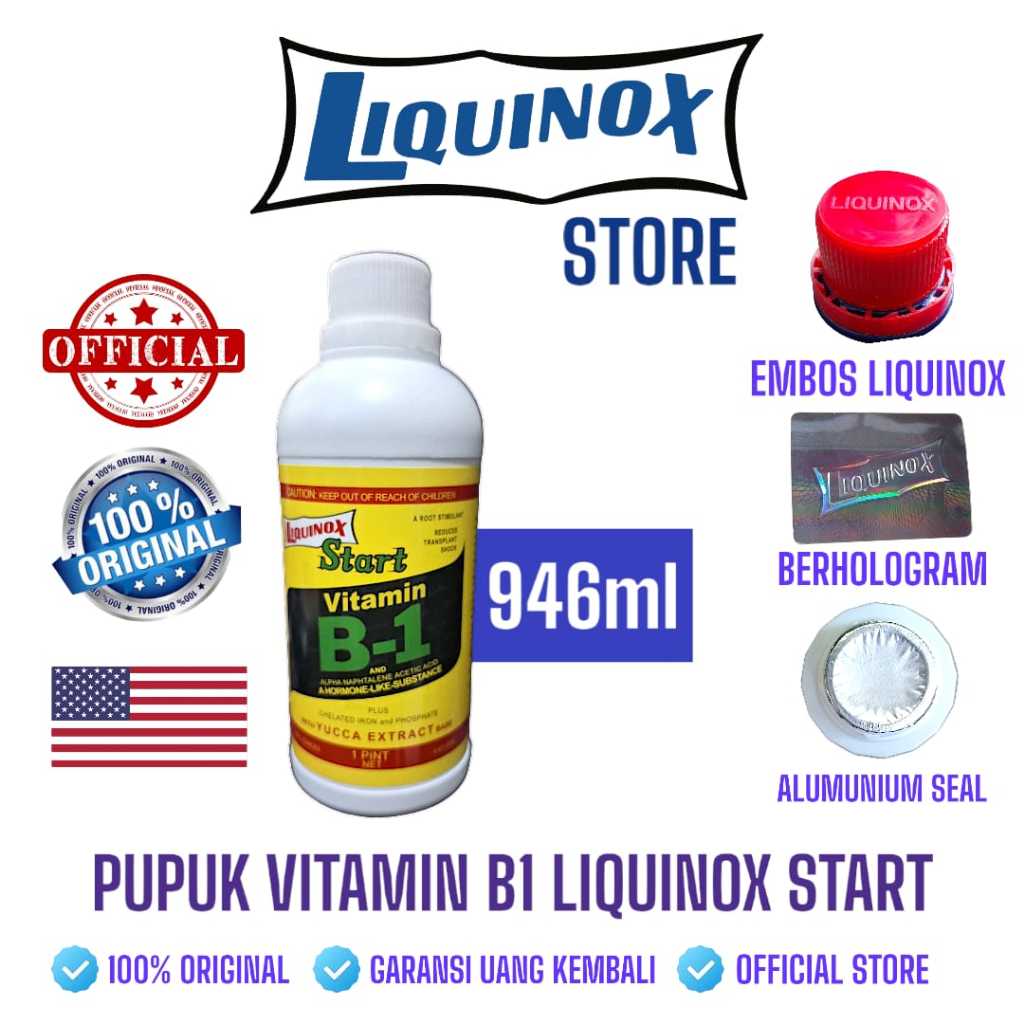 Pupuk Vitamin B1 USA Liquinox Start Anti Stress Tanaman 946ml