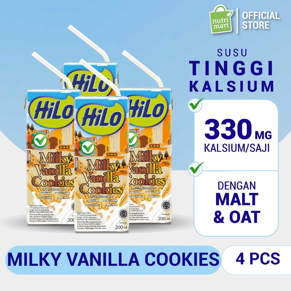 

Lihat Disini Harga Spesial 4 Pack HiLo Milky Vanilla Cookies Ready to Drink 2ml Susu Tinggi Kalsium dengan Oat Malt