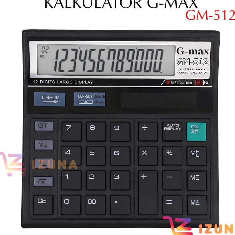 

Serba Berkualitas IZUNA KT1 KALKULATOR GMAX GM512 ALAT HITUNG KALKULATOR KALKULATOR ANGKA 12 DIGIT KALKULATOR GM512 KALKULATOR KANTOR KALKULATOR SEKOLAH ALAT MENGHITUNG
