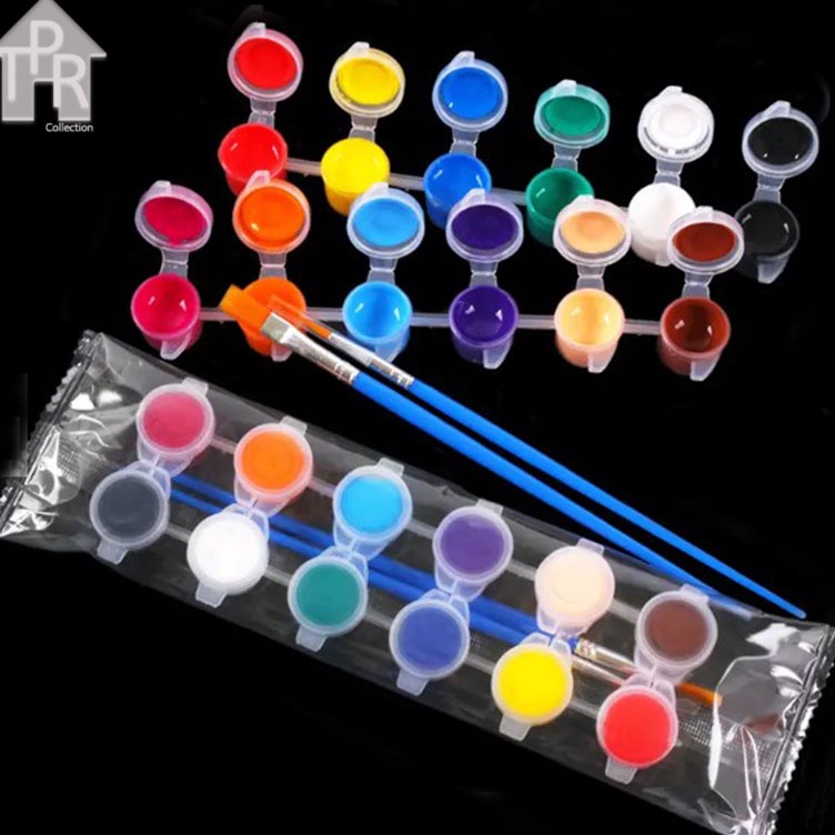 

Produk Terbaik Cat Akrilik Untuk Prakarya Tanah Liat 12warna x 3mL 2kuas