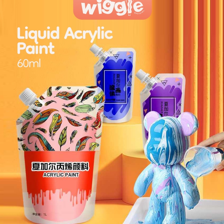 

Penjualan Ekonomis Wiggle DIY Fluid Acrylic Paint Bearbrick Painting Kit Ornament Handmade Creative Cat Mainan Edukasi Kreatif Liquid