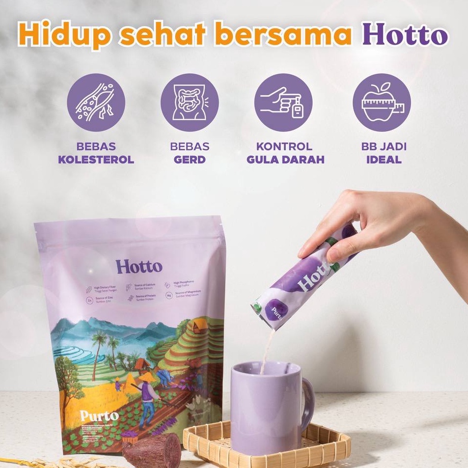 

Pesan disini Hotto Purto Multigrain with Purple Potato 1 Pouch 16 Sachet