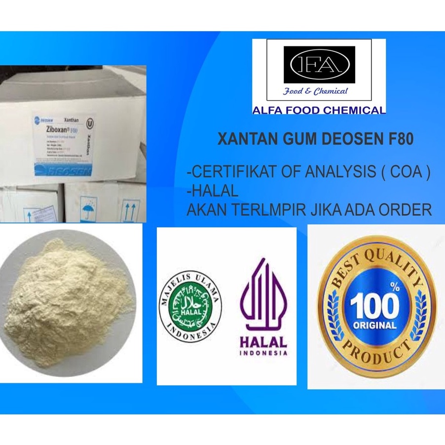 

DiSkon XANTHAN GUM DEOSEN F8PENGENTAL MAKANAN DAN MINUMAN