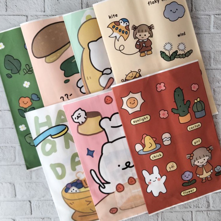 

Produk Terkeren 6 pcs memopad sample cute motif for journal kit mix character