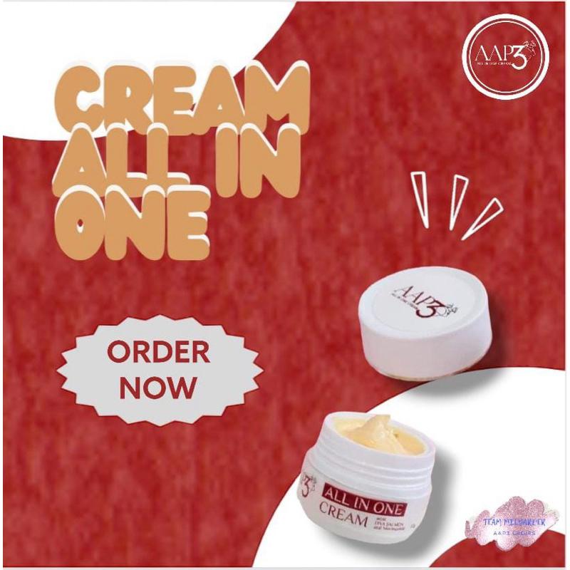 AAP3 ALL IN ONE CREAM, MEMUTIHKAN & MELEMBABKAN WAJAH, BPOM