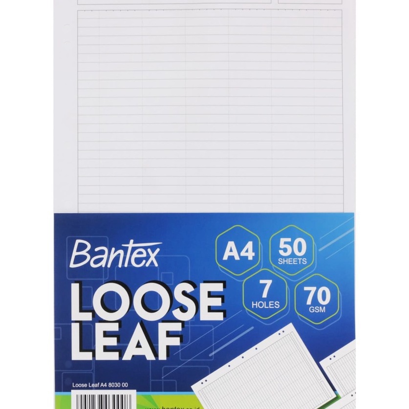 

Ready Menarik Bantex Loose Leaf A4 7gsm 5 Sheets 7 Holes 83