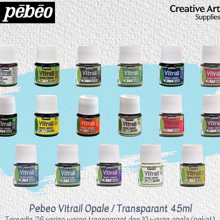 

Model Trending Pebeo Vitrail 45ml Transparant Opaque Cat Kaca Prakarya