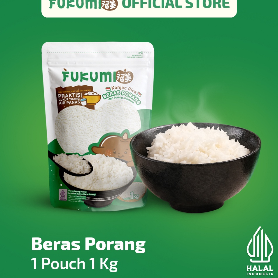 

Harga Promo FUKUMI Beras Porang Pouch 1 Kg Shirataki Konjac Rice