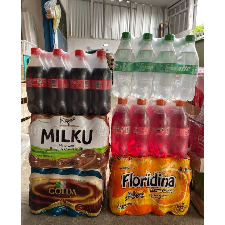 

Top Product minuman lebaran floridina milku cokelat milku stroberi golda kopi sprite fanta coca cola 1 lusin 35ml