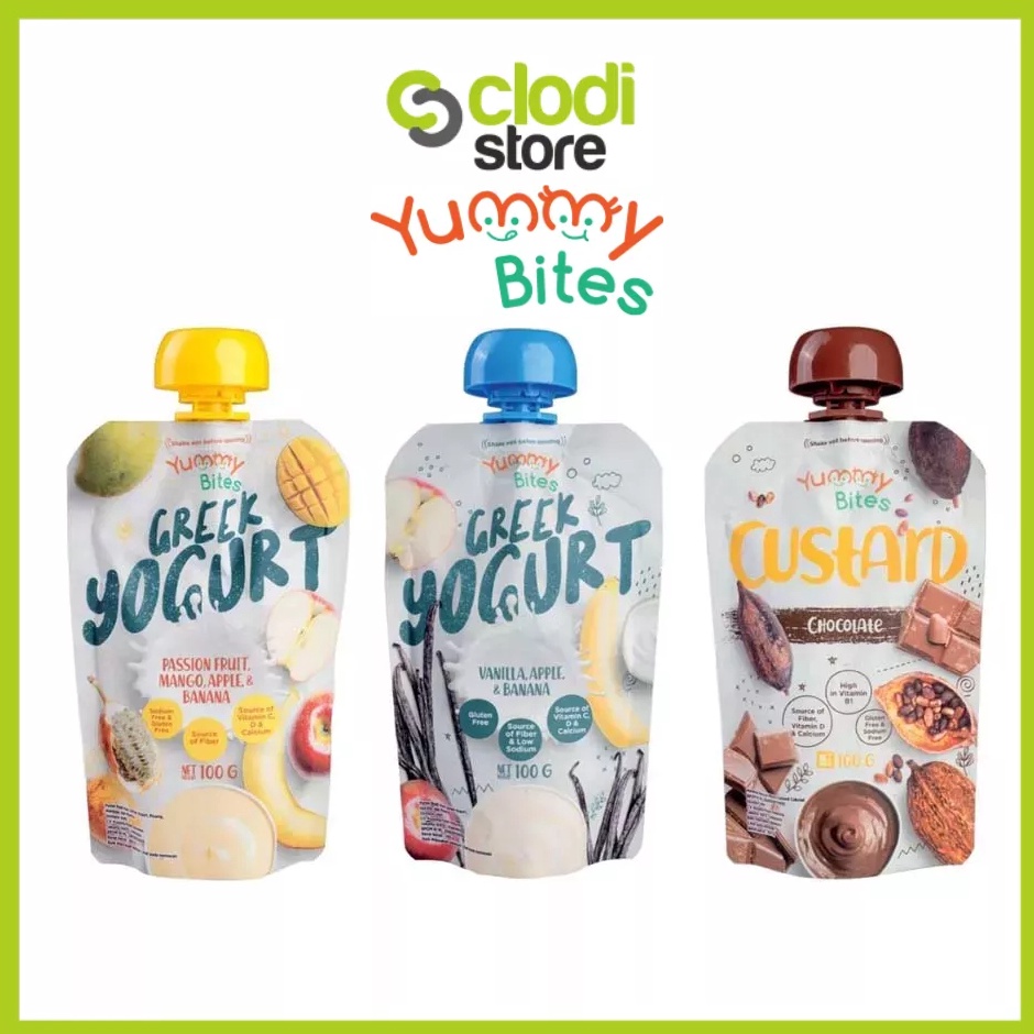 

New Stock Yummy Bites puree 1g pure buah bubur mpasi 1g Organic Korean Yoghurt 9 bulan yogurt baby peachy pure Yogurt Bayi Yogurt Vanilla Apple Banana Yogurt Passion Fruit Mango Apple Banana Custard Chocolate