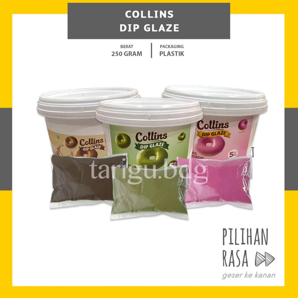 

Pasti Tertarik DIP GLAZE COLLINS 25GR TOPPING DONAT GLAZE COLIN TOPING PISANG COKLAT NUGGET SAUS COKLAT WARNA WARNI