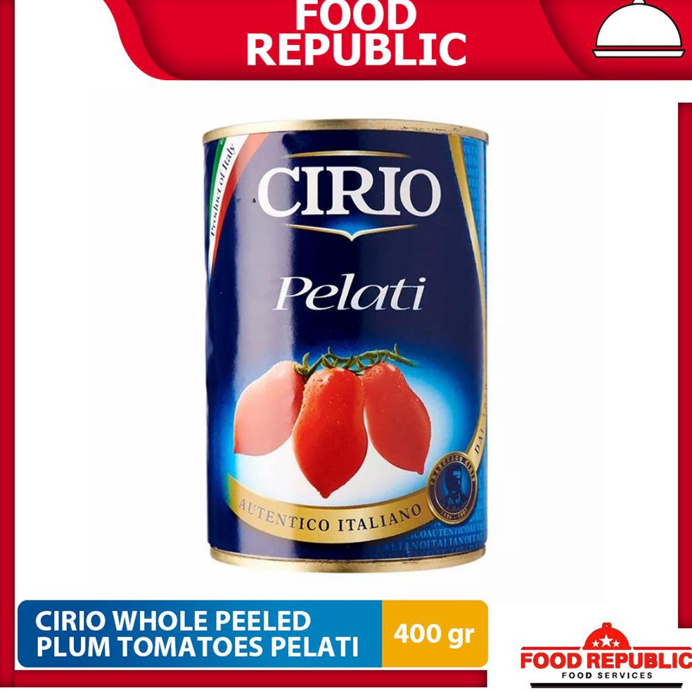 

Terkini Cirio Whole Peeled Plum Tomato 4 GR Tomat Kupas Dalam Jus Tomat