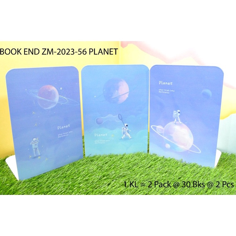 

Lebih Bagus penahan buku atau stand book motif planet isi 2 pc