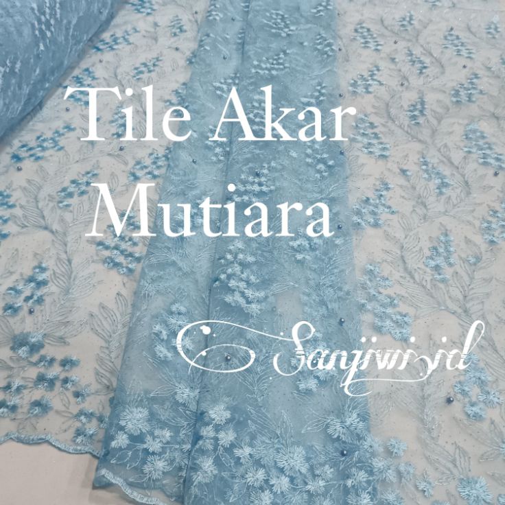 Terlaku PROMO  kain Tile akar Mutiara gliter Bahan brokat gliter mutiara Motif Random