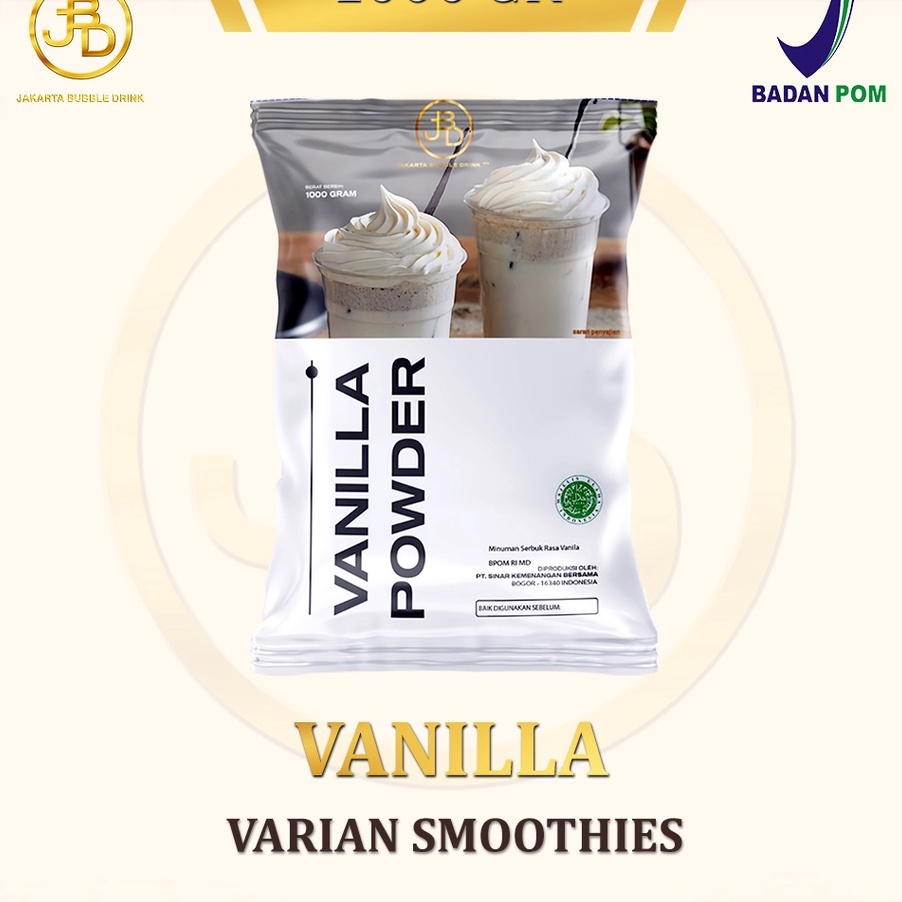 

GROSIR Bubuk Minuman Premium VANILLA Jakarta Bubble Drink BPOMHALAL