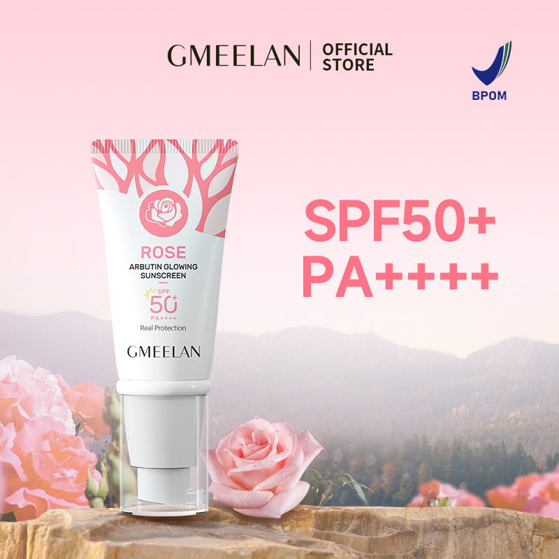 GMEELAN Rose Arbutin Sunscreen 30g SPF50 PA++++ UV Sun Protection Brightening Sunblock [agen kecanti