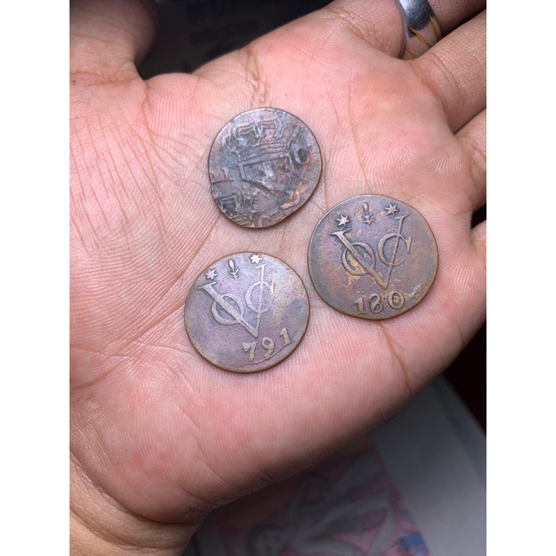 3 Keping Koin Kuno VOC Eror 791 dan 180 Langka