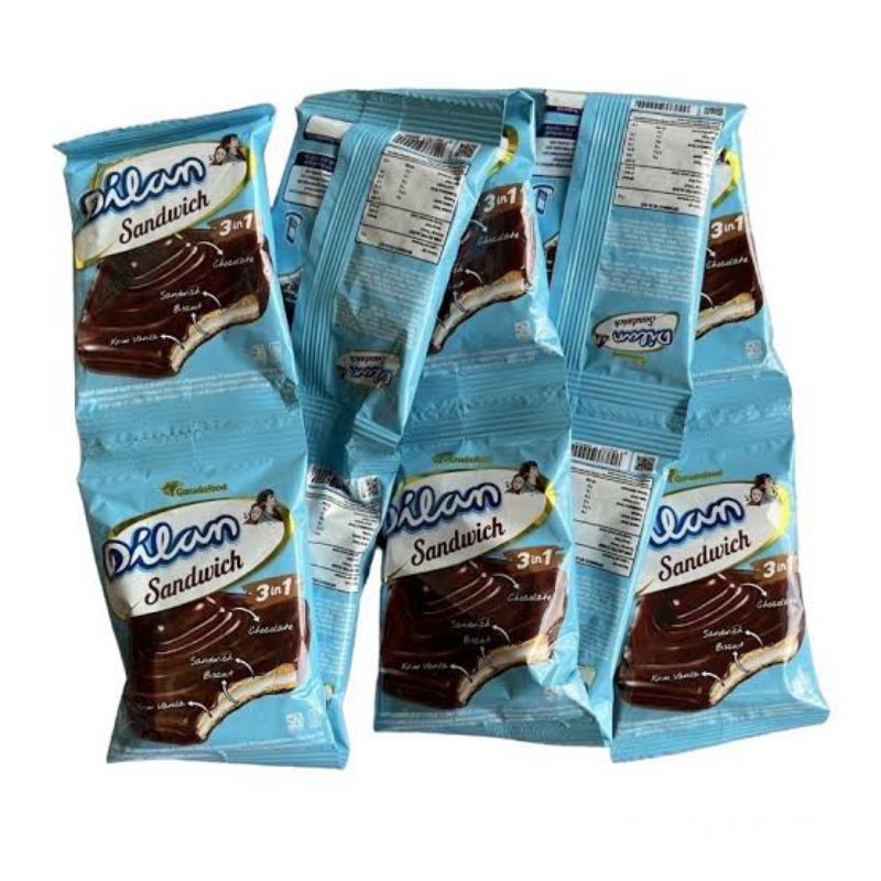 

Snack Dilan renceng 10pcs x 16gram / Dilan sandwich / Dilan coklat / Dilan sandwich coklat