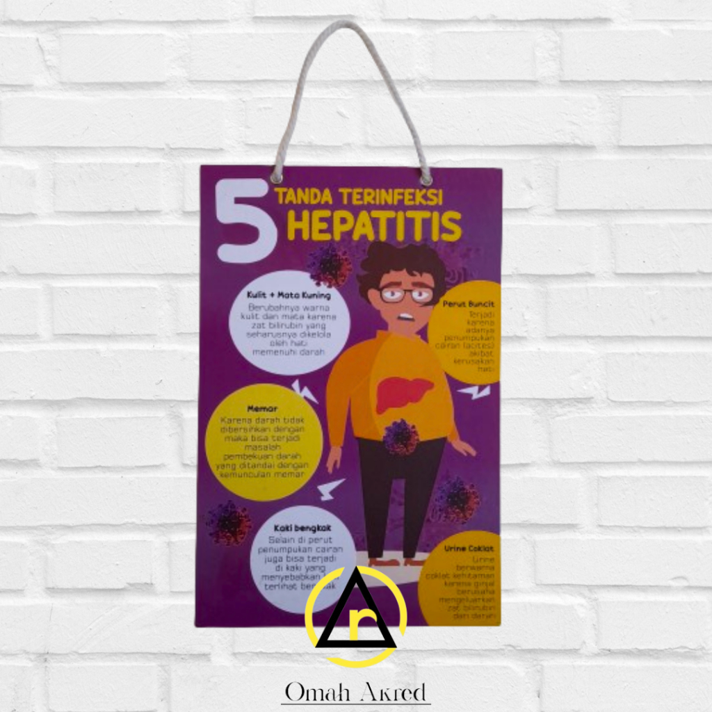 

Hard Poster 5 Tanda Terinfeksi Hepatitis - Kesehatan Organ Hati