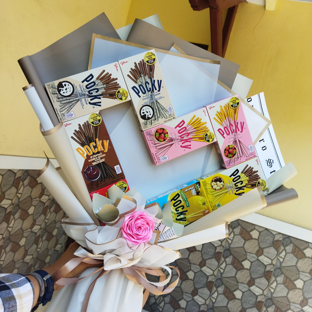 [sunne.id]Bouquet Snack I Buket makanan I Pocky Love I Murah I Buket Lucu I Buket poki I poki I Pock
