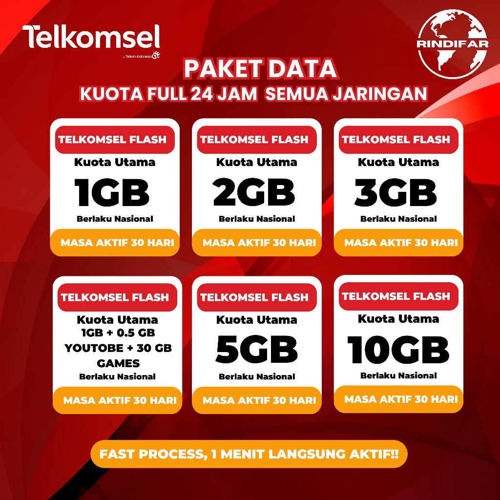 [TOKO BUKA 24 JAM] VOUCHER TELKOMSEL KUOTA BESAR HARGA EKONOMIS - AKTIVASI 1 MENIT, PENGIRIMAN KILAT