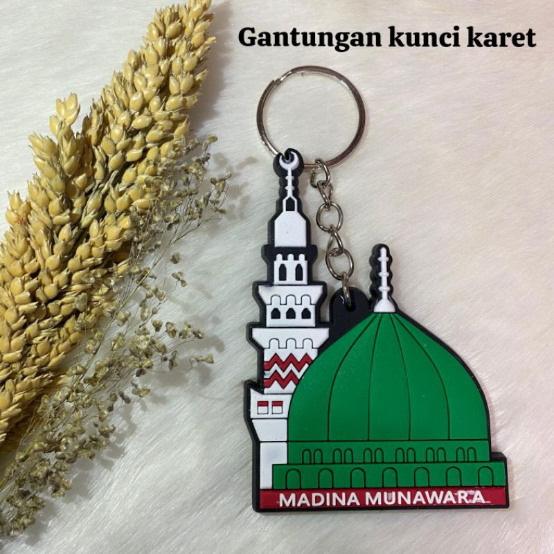 Gantungan kunci karet / gantungan kunci ka'bah / unta / madinah