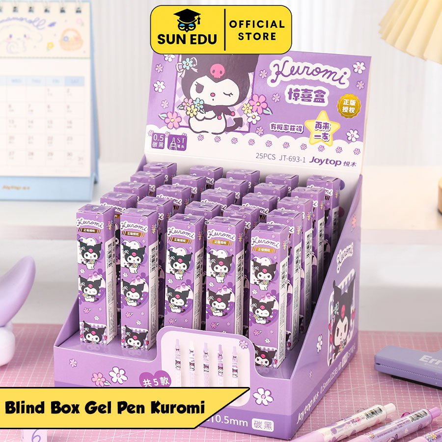 

1 pcs Blind box Gel pen cinnamorol kuromi pochacco/ Pulpen surprise misteri random sanrio karakter