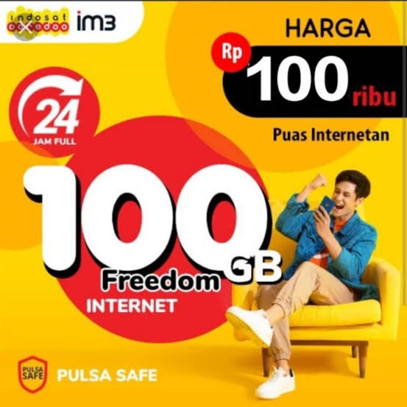 Paket Kuota Internet Indosat Freedom 5.5Gb, 6.5Gb, 9Gb, 16Gb, 25Gb, 42Gb, 50Gb, 60Gb, 100Gb Full 24J