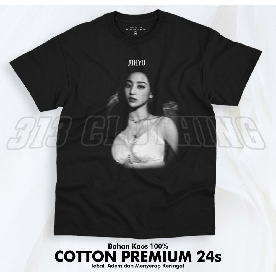 Kaos Jihyo Blur T-Shirt Jihyo Twice Blur Design Korean Style