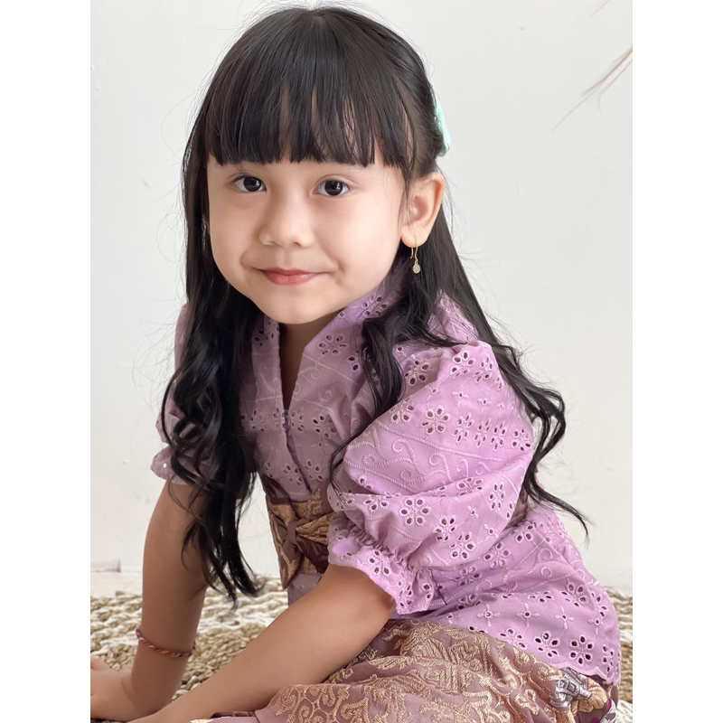 KEBAYA ANAK BAHAN KATUN BORDIR