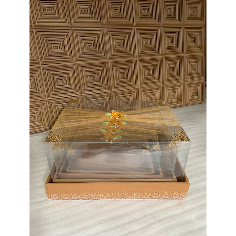 

kotak hantaran mika isi 4 model Tile WARNA GOLD