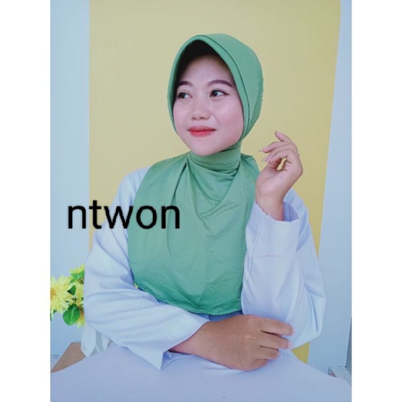 JILBAB INSTANT HIJAU SAGE