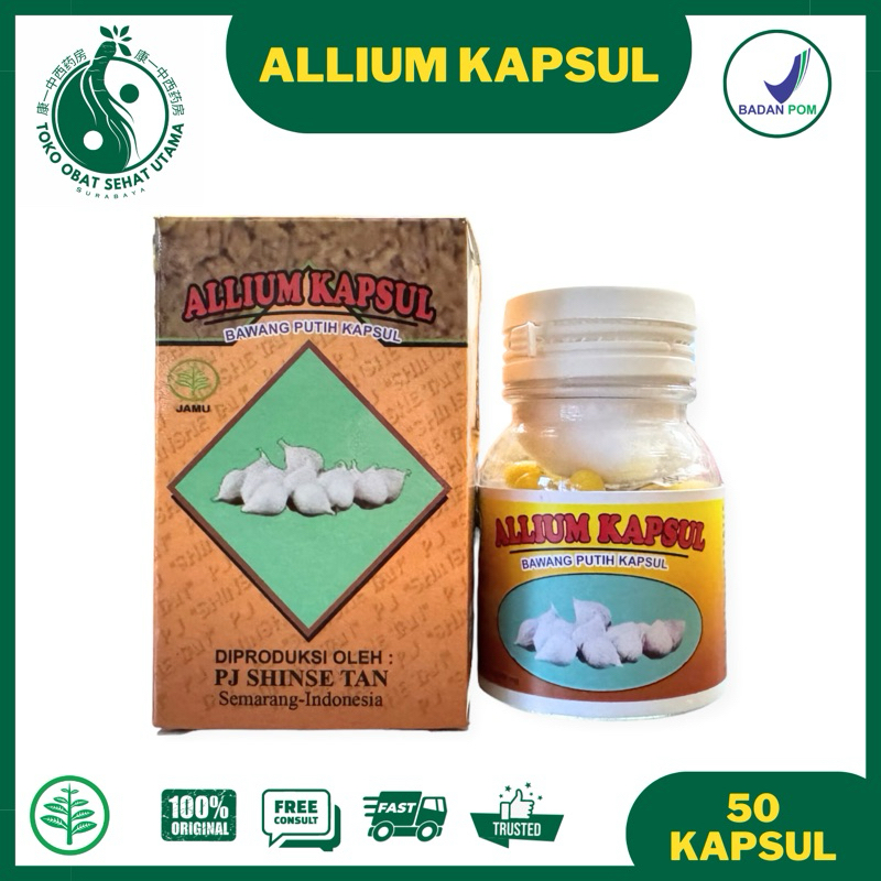 ALLIUM KAPSUL / Ekstrak Bawang Putih Kapsul / Mengurangi Lemak Darah, Kolestrol, Hipertensi, Tekanan