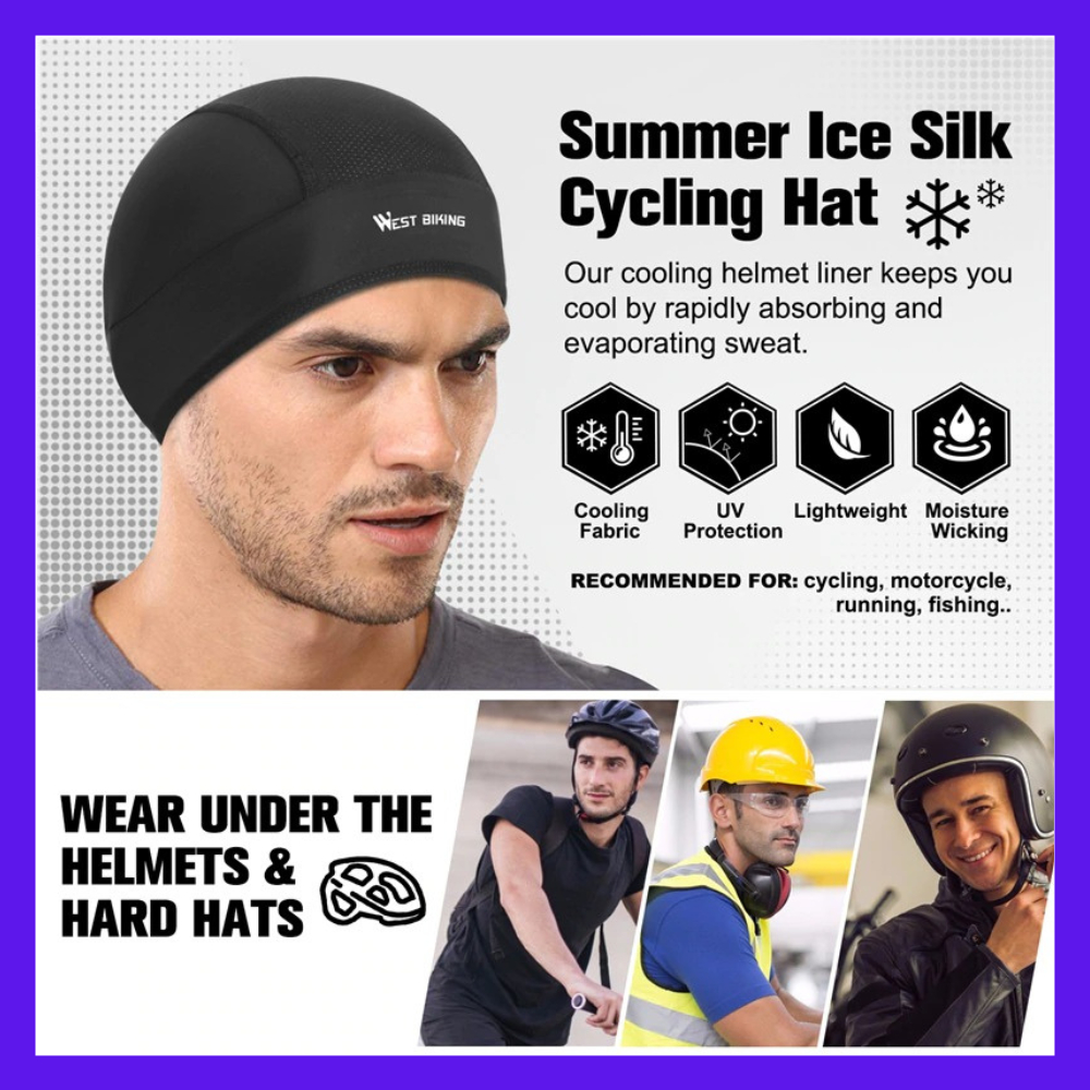 Topi Helm Sepeda Topi Cover Beanie dalam pelindung kepala helm motor sepeda inner cap