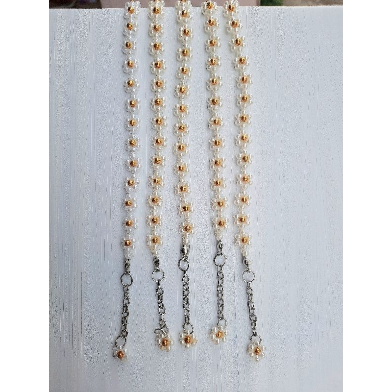 gelang manik bunga mutiara- gelang manik manik mutiara