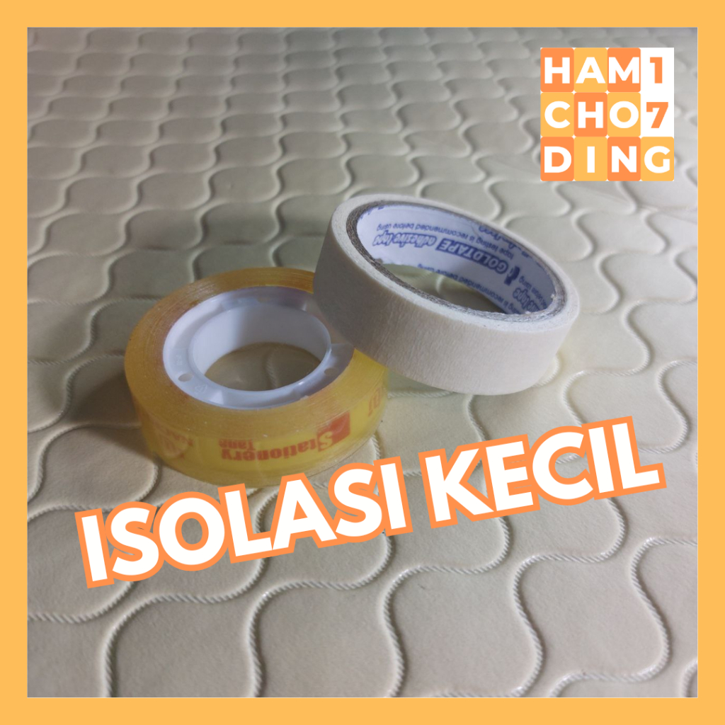 

HAMCHODING17 ISOLASI KECIL/ Adhesive tape kertas bening