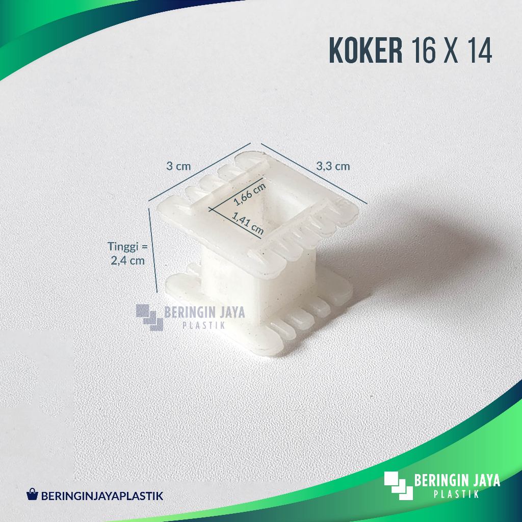 Koker Trafo Kotak 16x14 / Bobin Bobbin Dudukan Besi Plat Keren Kern Travo Tahan Panas Bahan Plastik 