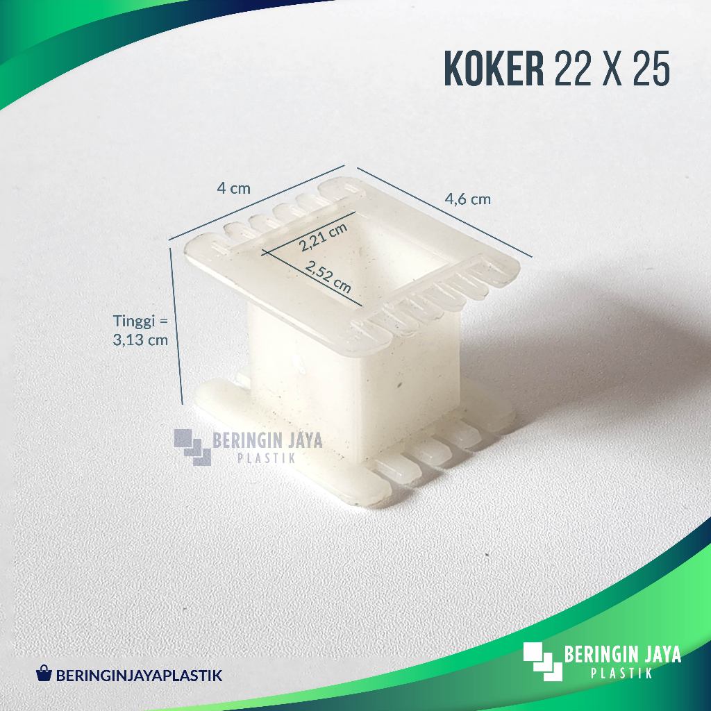 Koker Trafo Kotak 22x25 / Bobin Bobbin Dudukan Besi Plat Keren Kern Travo Tahan Panas Bahan Plastik 