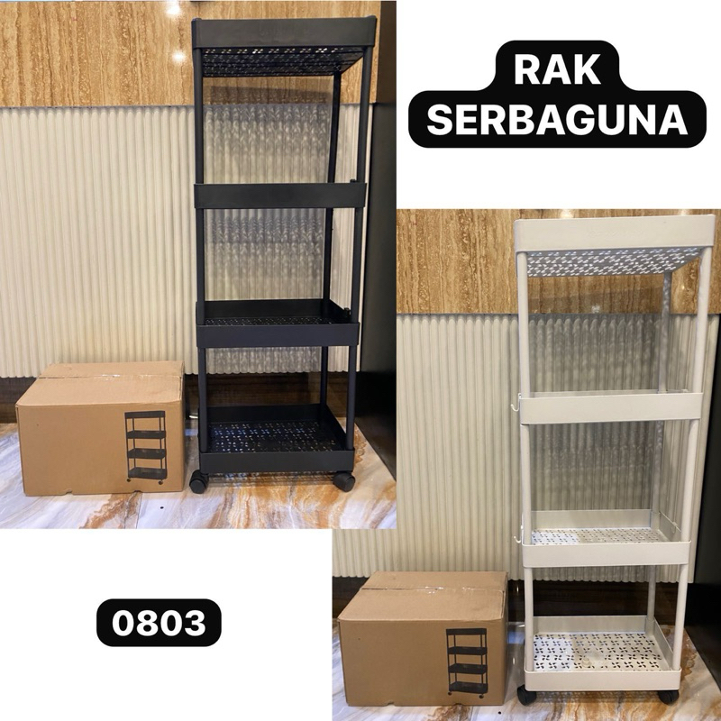 RAK 4 SUSUN RAK TROLI 4 SUSUN RAK SUSUN PLASTIK ADA RODA