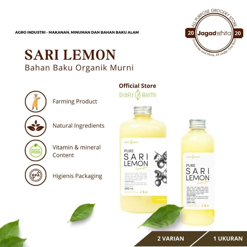 

DBUMI 003 - SARI LEMON DARI BUMI | Sari Lemon Asli Premium | Minuman Diet / Detox Asli