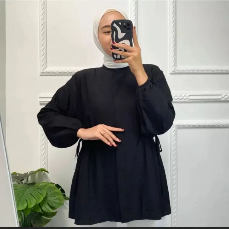 Blouse Semi Tunik Tali Pinggang//Blouse Pololinen Tali Pinggang
