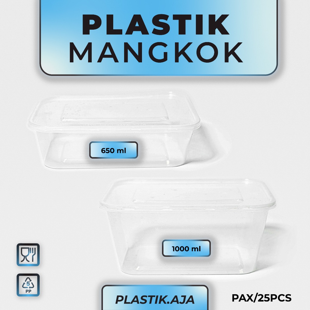 THINWALL 750 ML PERSEGI PANJANG | KOTAK MAKAN PLASTIK