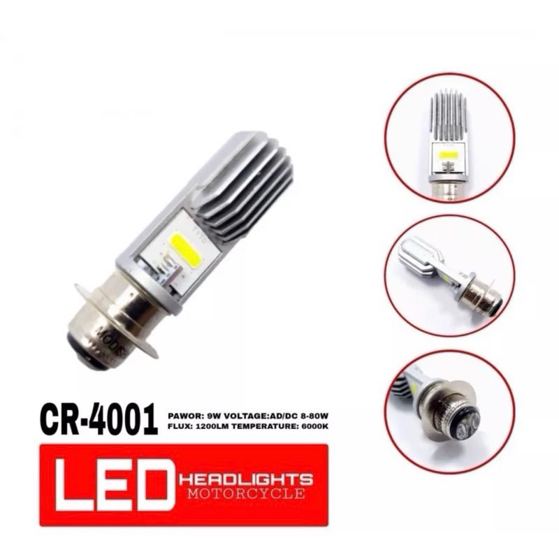 Lampu Depan Led H6 Bohlam Lampu Depan Led Kaki Akai Racing Universal Motor Bebek & Matic Stc