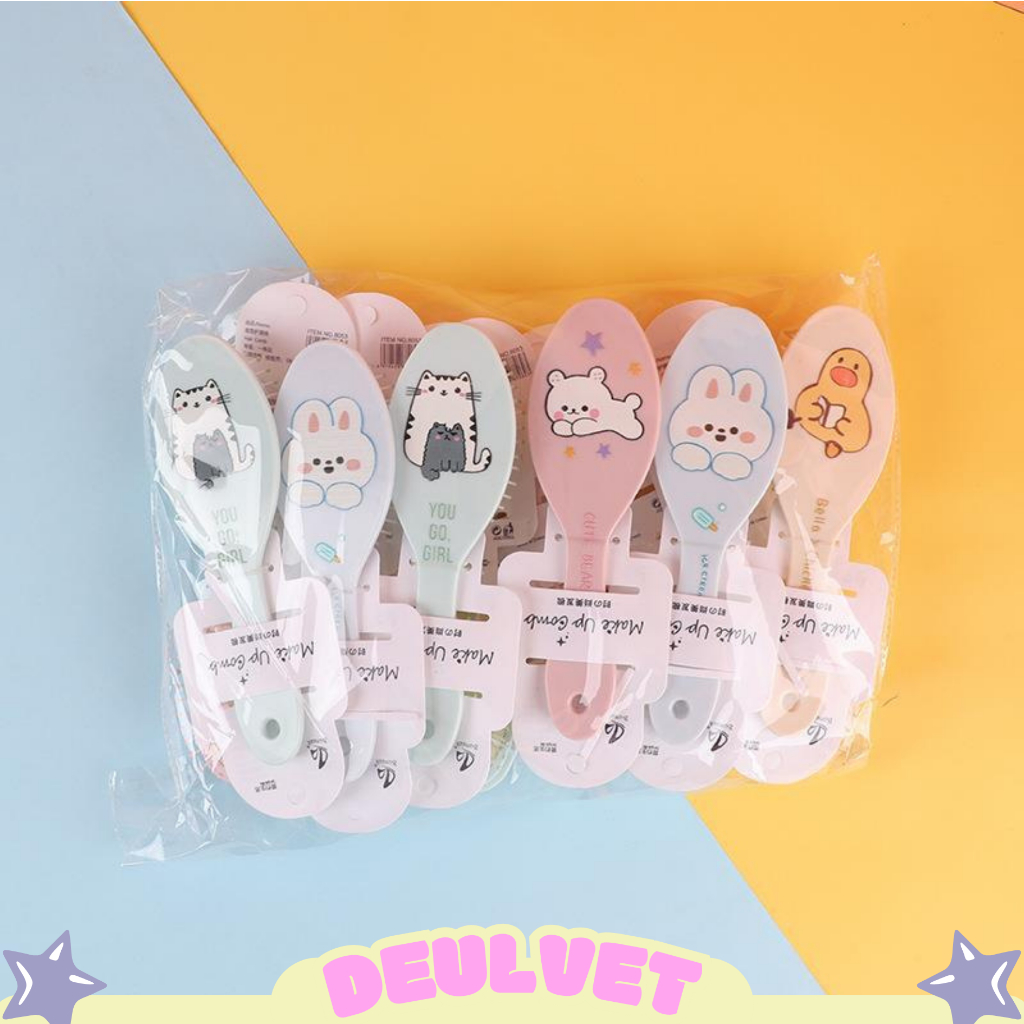Sisir Wet brush Kecil Karakter Kartun Lucu / Sisir Anak Pastel Animasi Cute