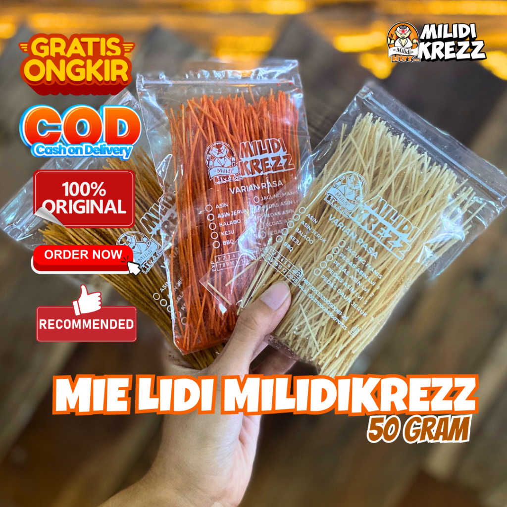 

Mie Lidi Milidikrezz 50gram Grosir