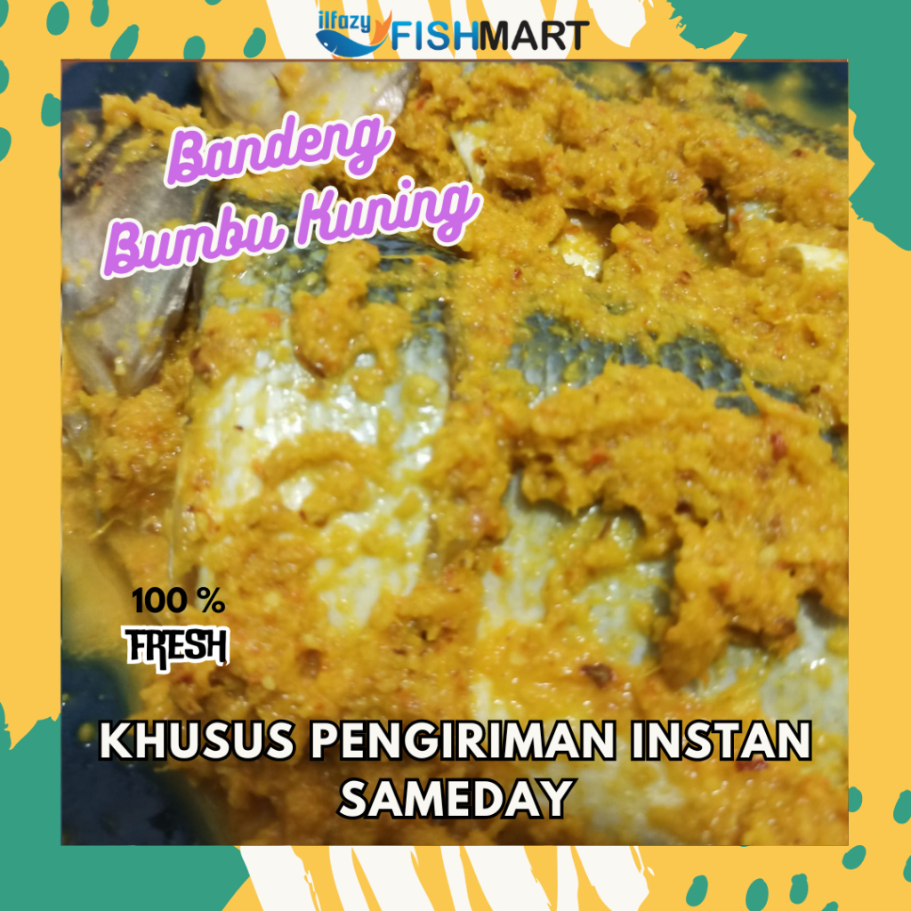 

Ikan Lele Nila Bandeng Kembung Gurami Bumbu Kuning Siap Goreng