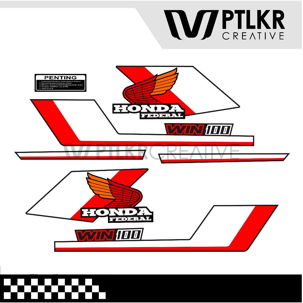 Striping Stiker Honda Win 100 v6 Decal Transparan