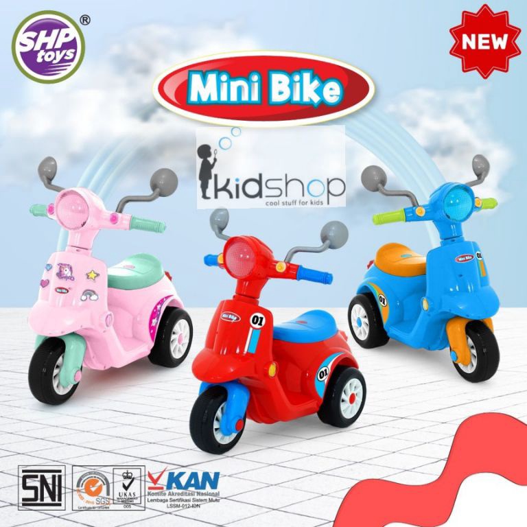 KODE T4F3 KID Mainan Anak Vespa Classic Sepeda Anak Roda Tiga 3 Mini Bike Scoopy Anak Musik Motor Ve